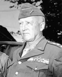 Black And White General George Patton Diamond Painting