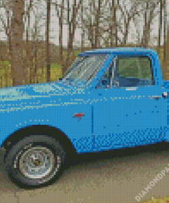 Blue Trucks 1997 Chevy Stepside Diamond Painting