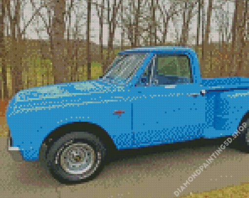 Blue Trucks 1997 Chevy Stepside Diamond Painting