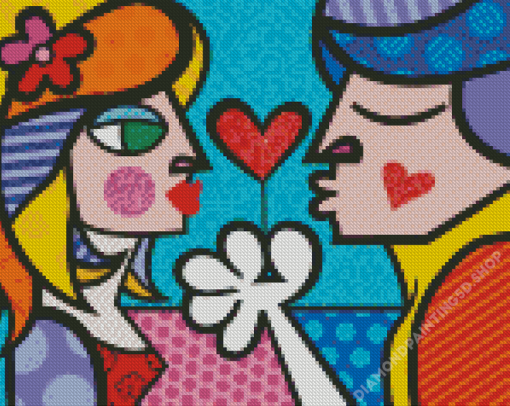 Britto Hearts Couple Diamond Painting