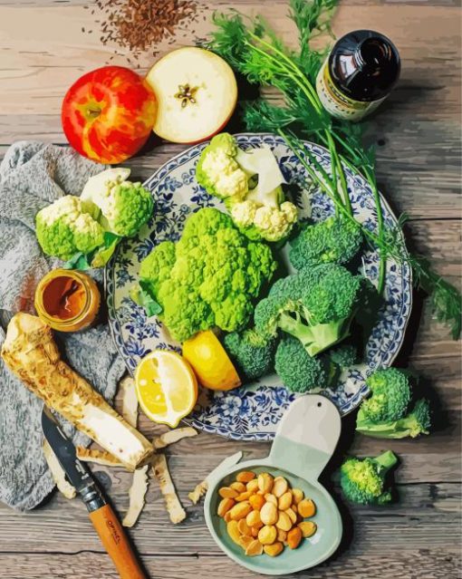 Broccoli And Apples Diamond Painting