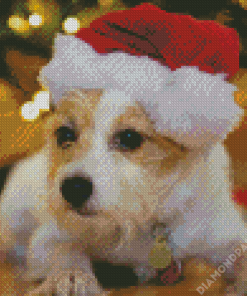 Christmas Wire Hair Dog Diamond Painting