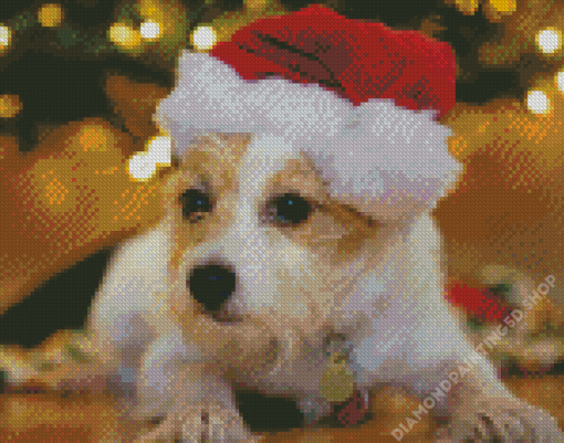 Christmas Wire Hair Dog Diamond Painting