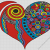 Circle Of Mandala Heart Diamond Painting