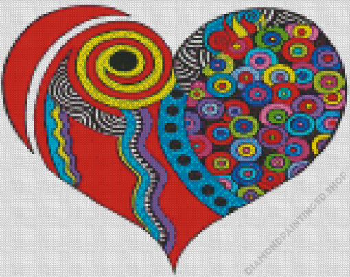 Circle Of Mandala Heart Diamond Painting