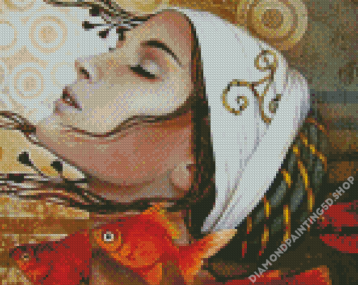 Girl With Fishes By Sophie Wilkins Diamond Painting