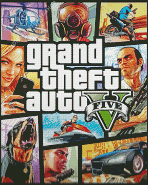 Grand Theft Auto Poster Diamond Painting