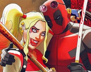 Harley And Deadpool Diamond Painting