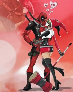 Harley And Deadpool In Love Diamond Painting