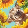 Highland Cow With Sunflower Diamond Painting