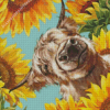 Highland Cow With Sunflower Diamond Painting