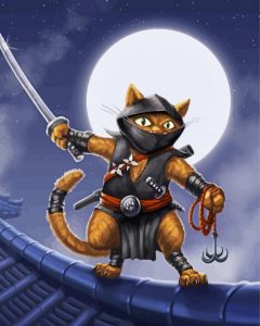 Japanese Ninja Cat Diamond Painting