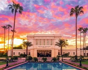 Mesa Temple Sunset Diamond Painting