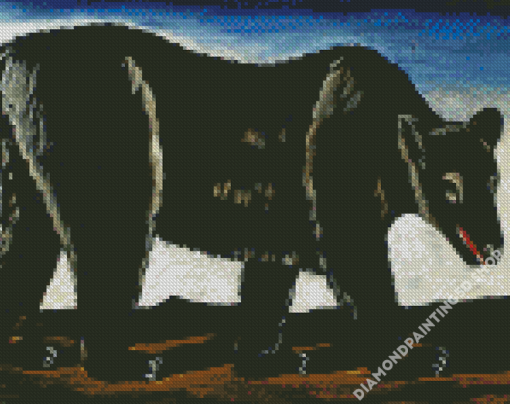 Pirosmani Black Bear Diamond Painting