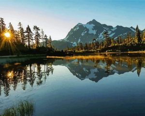 Sunrise At Mt Baker Diamond Painting