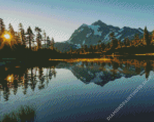 Sunrise At Mt Baker Diamond Painting