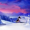 Sunset Landscape Snow Diamond Painting