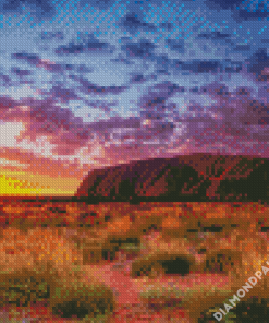 Sunset Time In Australian Outback Diamond Painting