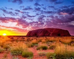 Sunset Time In Australian Outback Diamond Painting