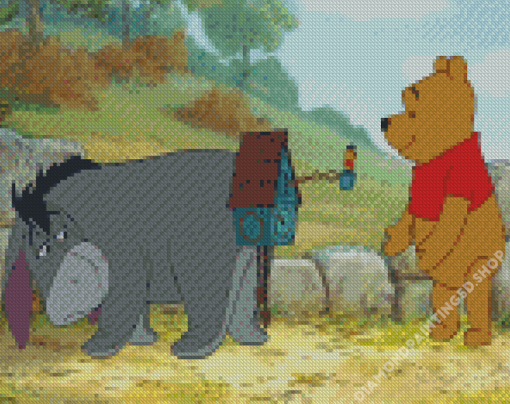 Winnie The Pooh And Eeyore Cartoon Diamond Painting