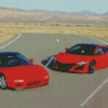 Aesthetics Red JDM Cars Diamond Painting