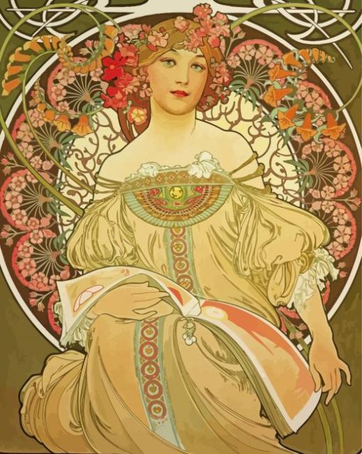 Aesthetic Art Nouveau Ivy Diamond Painting