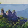 Aesthetic Blue Mountains Diamond Painting