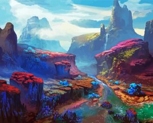 Aesthetic Fantasy Landscape Diamond Painting