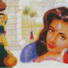 Aesthetic Rajasthani Girl Diamond Painting