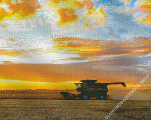 Aesthetic Sunset Harvest Diamond Painting