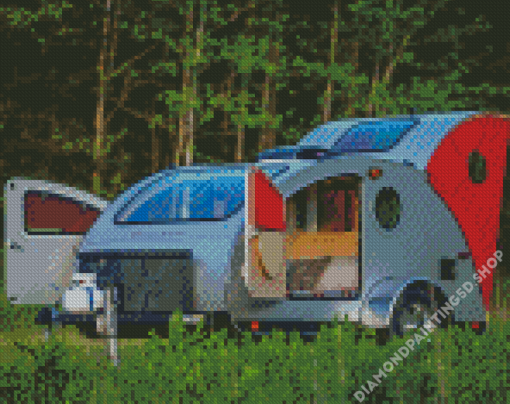 Aesthetic Teardrop Camper Diamond Painting