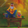 Aesthetic Boy With Old Man Fishing Diamond Painting