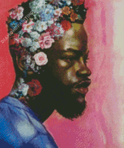 African Floral Man Diamond Painting