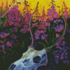 Animal Skull With Flowers Art Diamond Painting