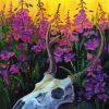 Animal Skull With Flowers Art Diamond Painting
