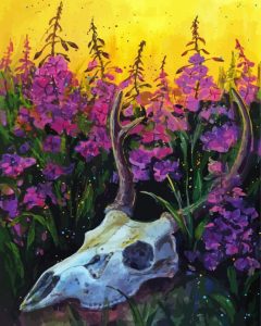 Animal Skull With Flowers Art Diamond Painting