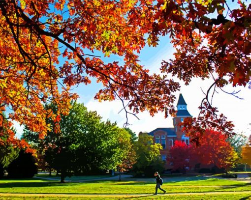 Autumn In Michigan State University Diamond Painting