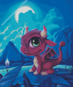 Baby Cartoon Dragon Diamond Painting