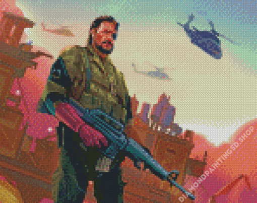 Big Boss Metal Gear Game Diamond Painting