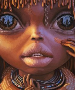 Big Eyed African Faces Diamond Painting