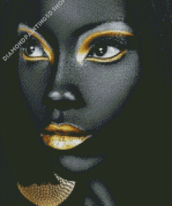 Black And White Gold Woman Diamond Painting