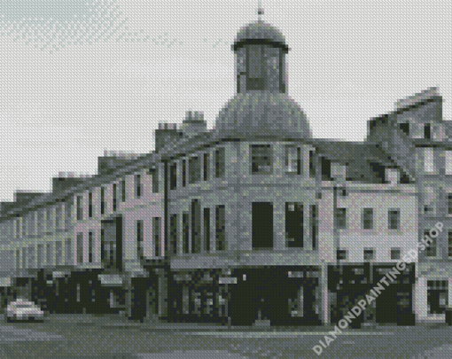 Black And White Cupar Streets Diamond Painting