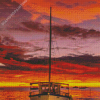 Boat Sunset Diamond Painting