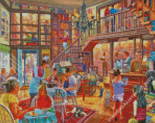 Books Store Diamond Painting