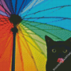 Cat Colorful Umbrella Diamond Painting