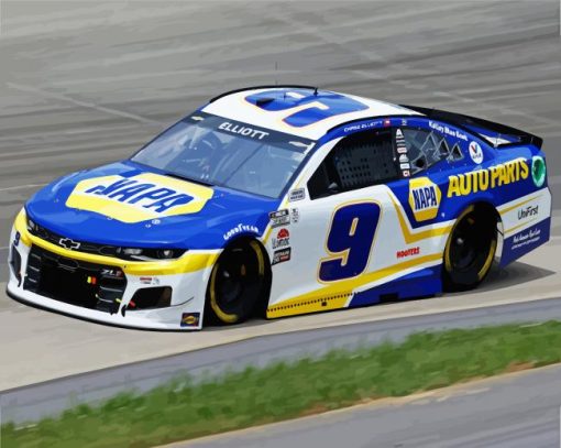 Chase Elliot Car Diamond Painting