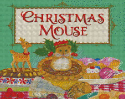 Christmas Mouse Poster Diamond Painting