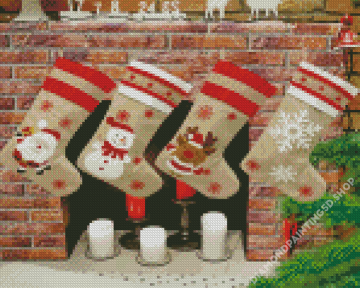 Christmas Stockings Decoration Diamond Painting