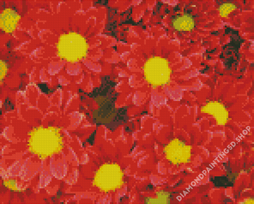 Chrysanthemums Chinese Flowers Diamond Painting