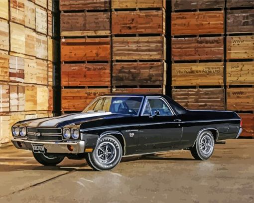 Classic Chevrolet El Camino Car Diamond Painting